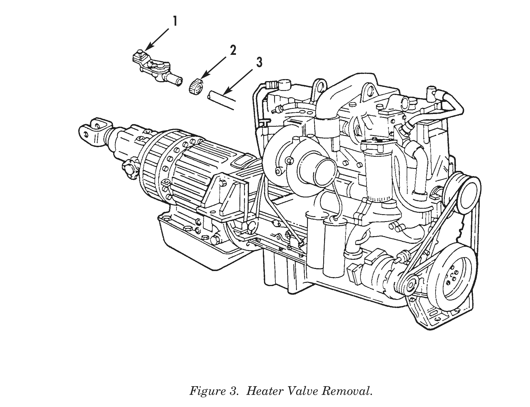 Figure 3. Heater Valve Removal.