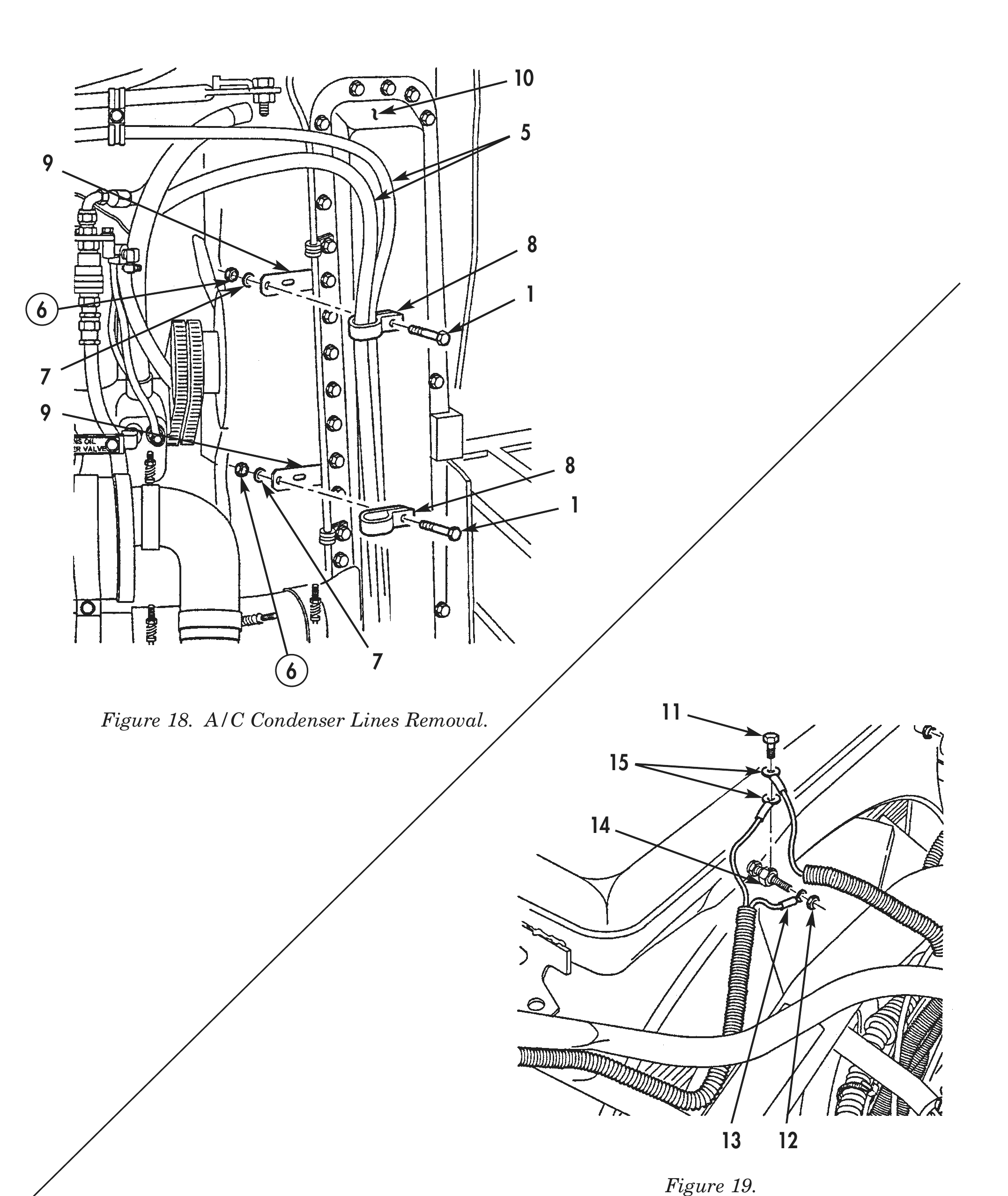 Figure 18. A/C Condenser Lines Removal.