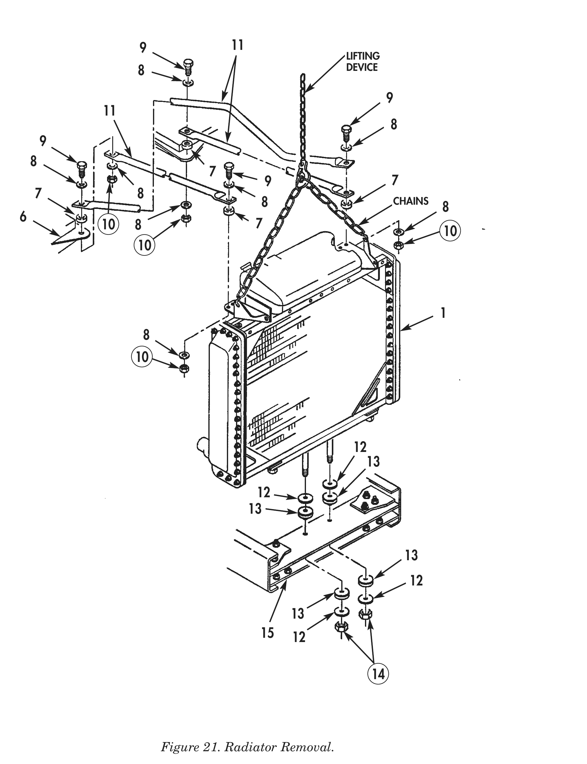 Figure 21.Radiator Removal.