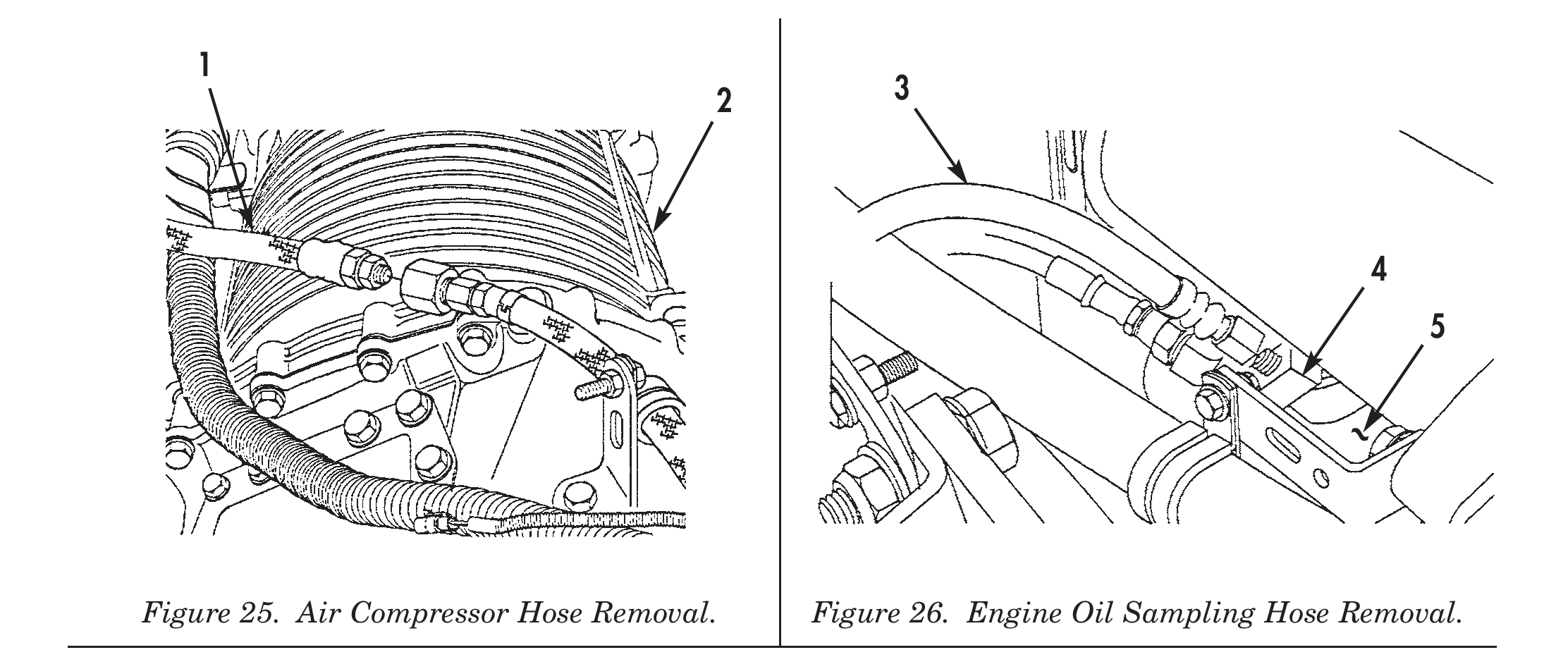 Figure 25. Air Compressor Hose Removal.