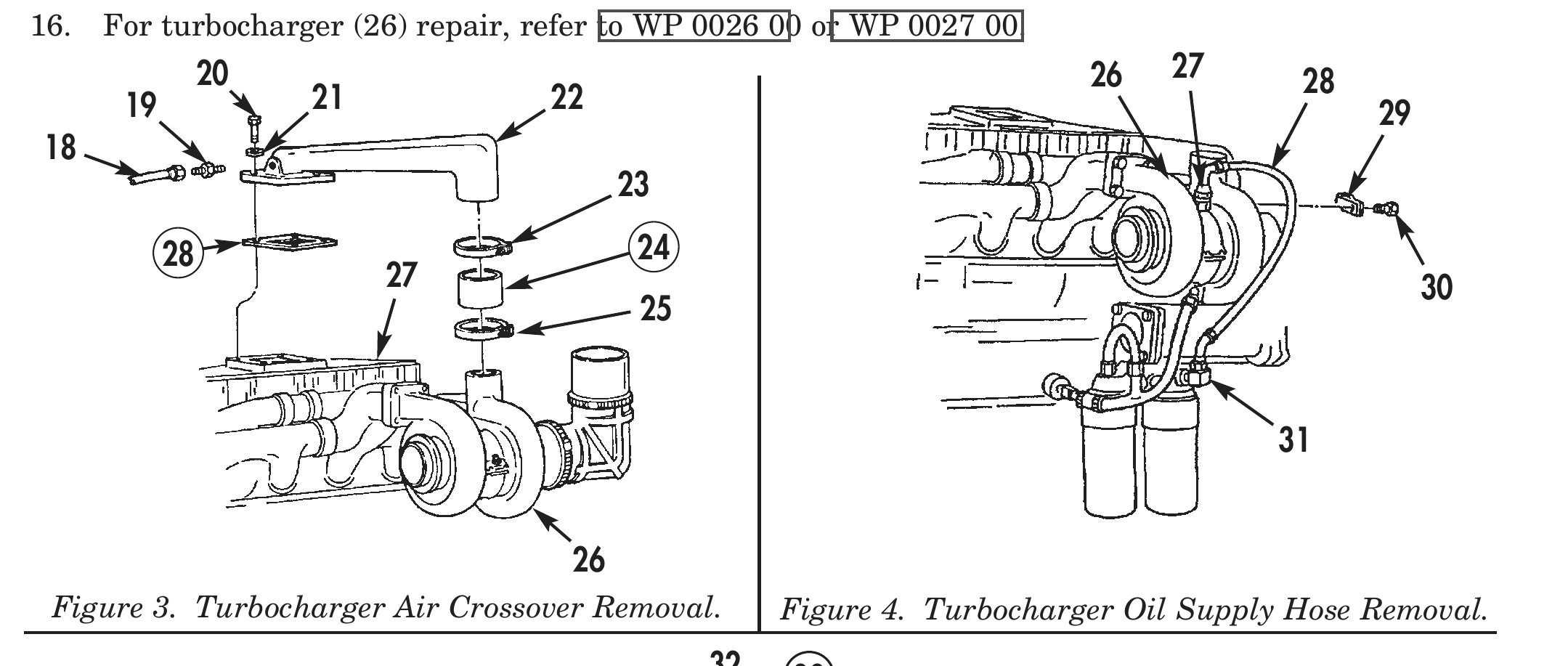 Figure 3. Turbocharger Air Crossover Removal.