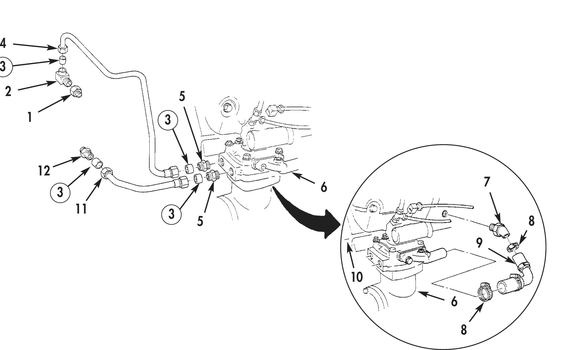 Figure 5. Air Compressor Lines Removal.