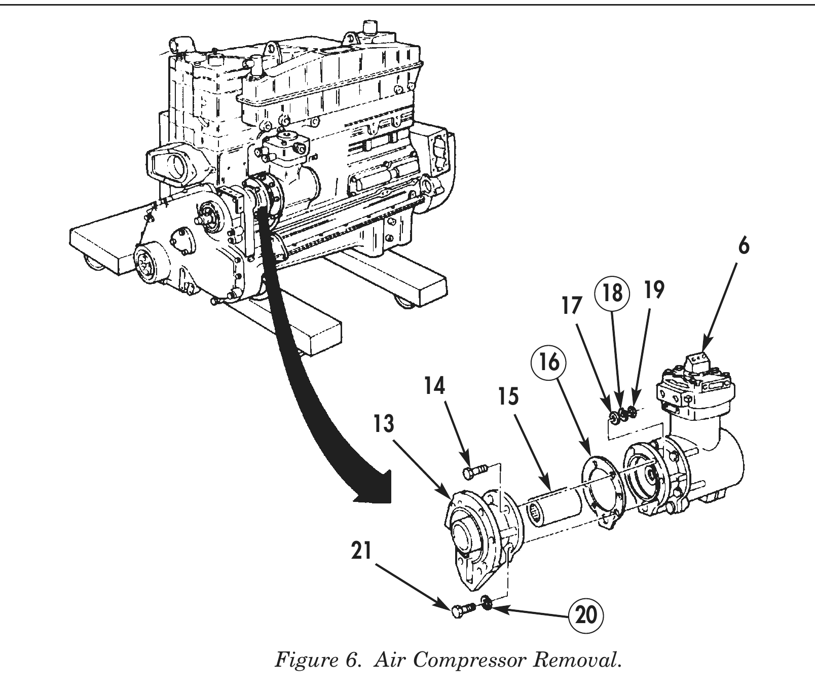 Figure 6. Air Compressor Removal.