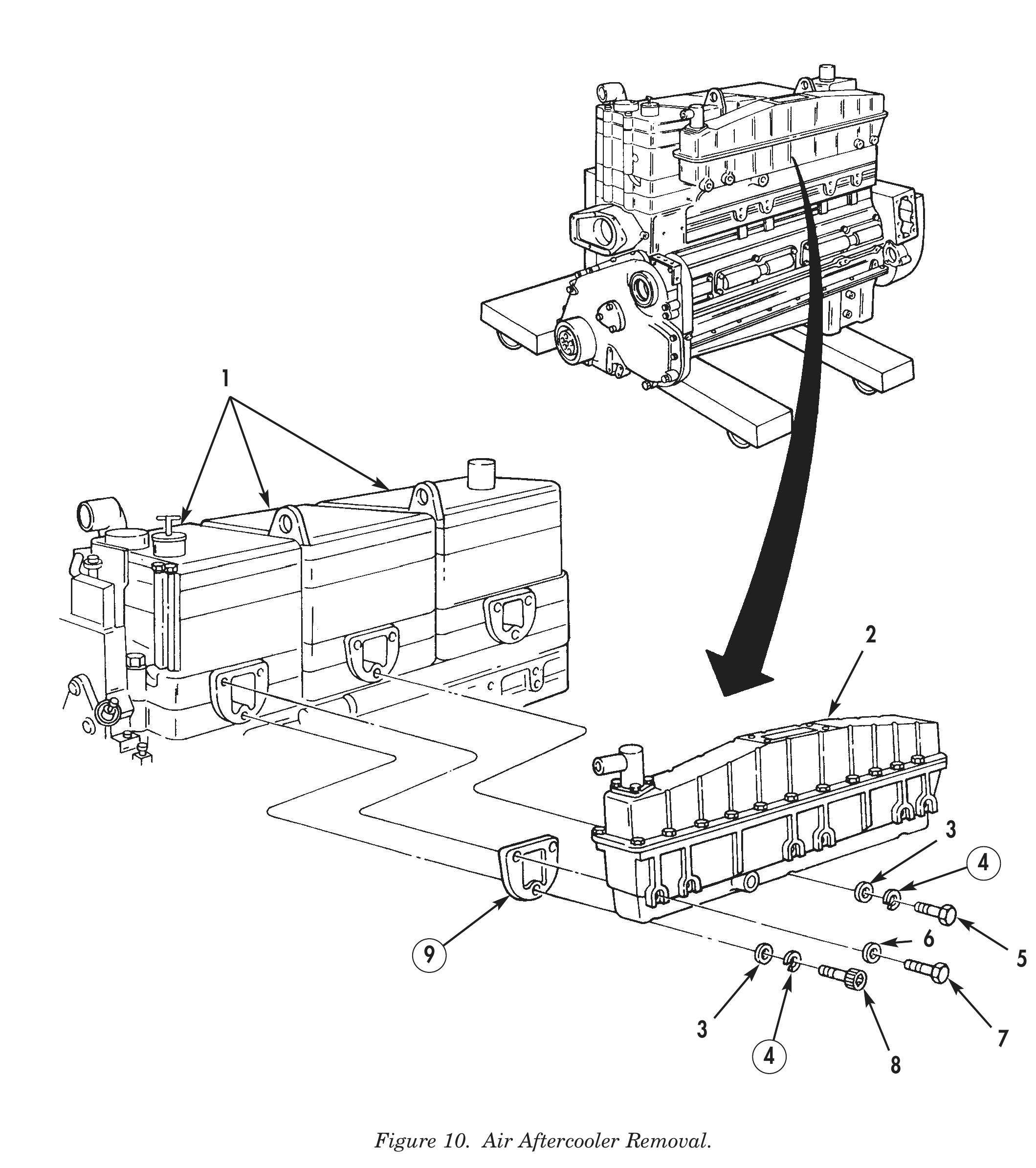 Figure 10. Air Aftercooler Removal.