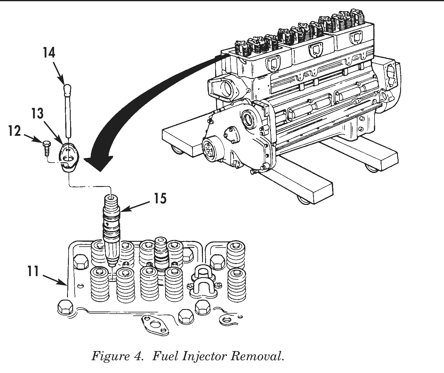 Figure 4. Fuel Injector Removal.