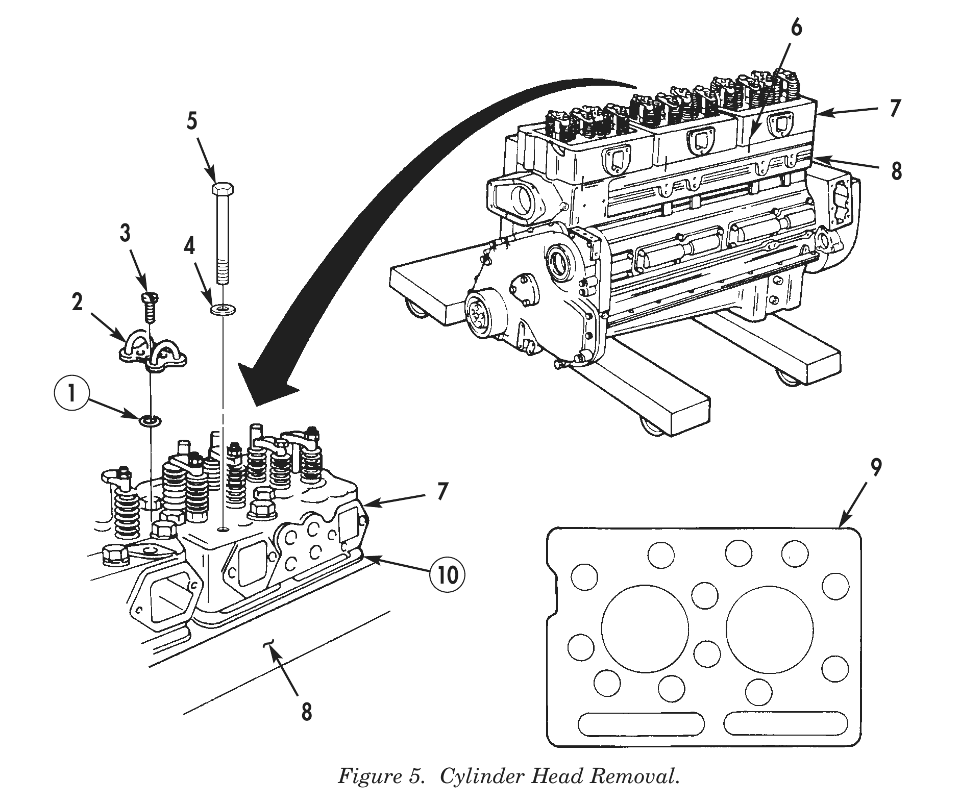 Figure 5. Cylinder Head Removal.