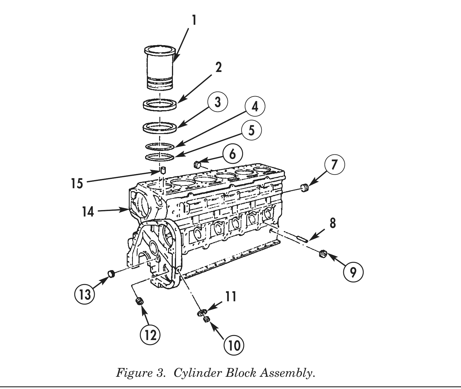 Figure 3. Cylinder Block Assembly.