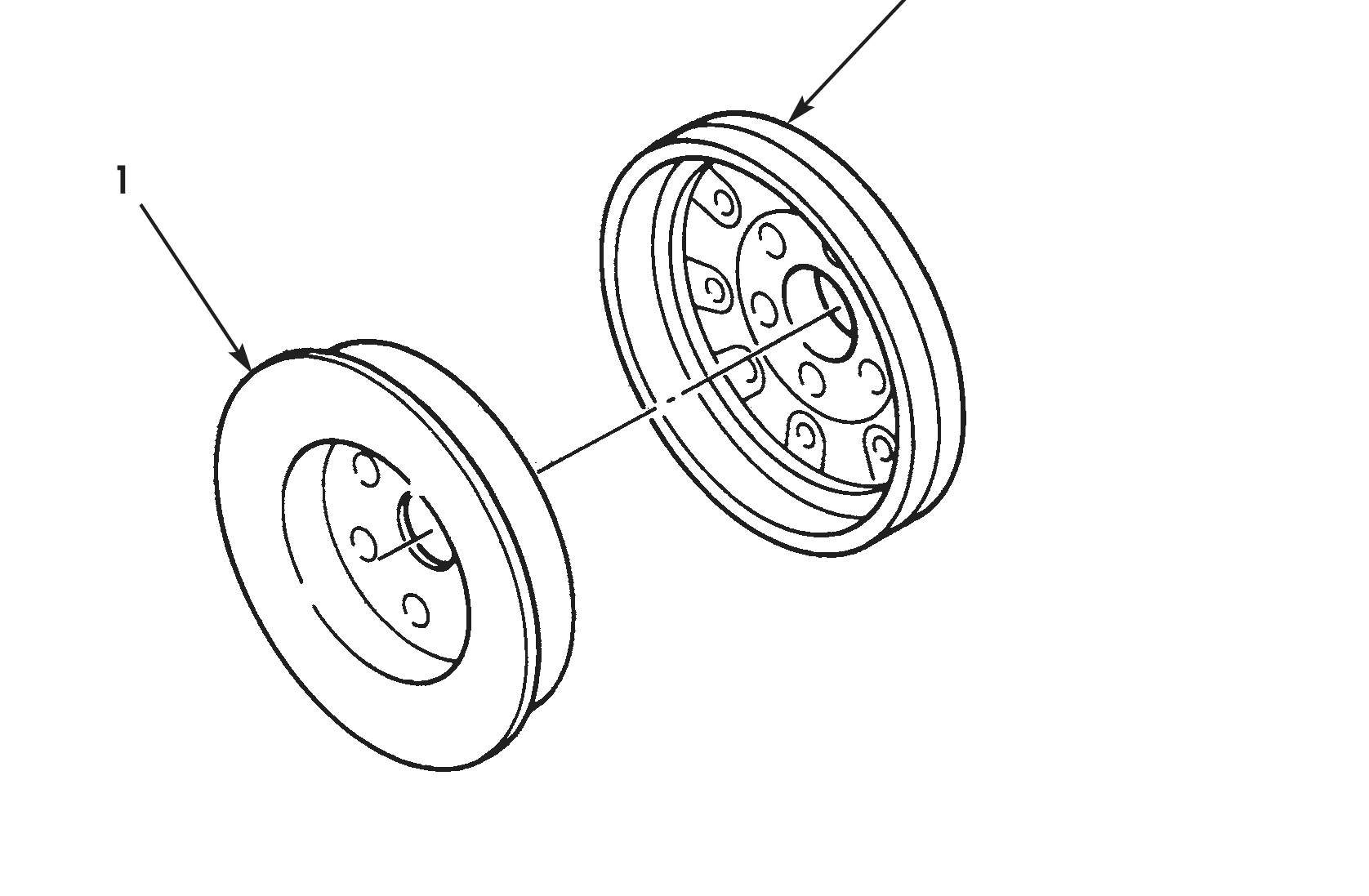 Figure 1. Vibration Damper and Crankshaft Pulley Inspection.