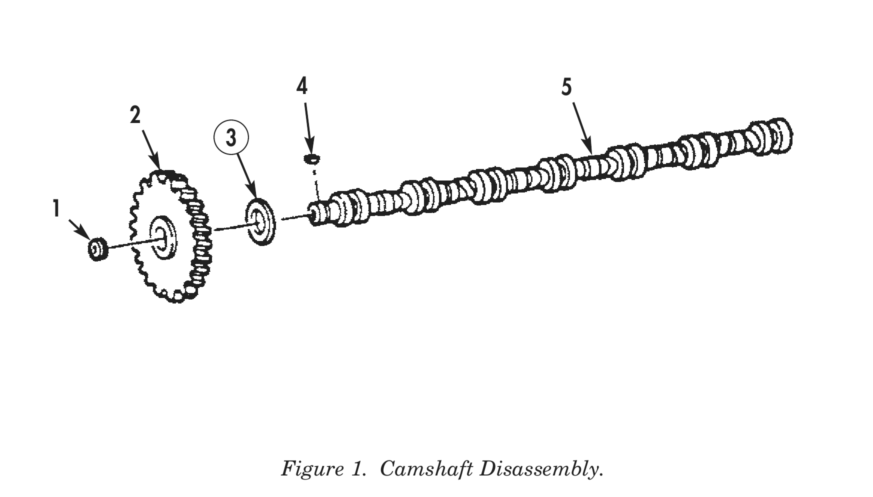 Figure 1. Camshaft Disassembly.