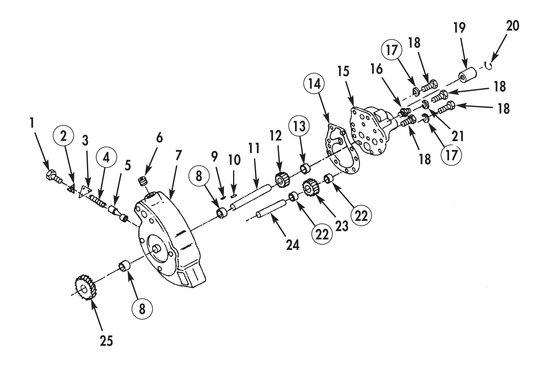 Figure 2. Oil Pump Assembly—Big Cam I.