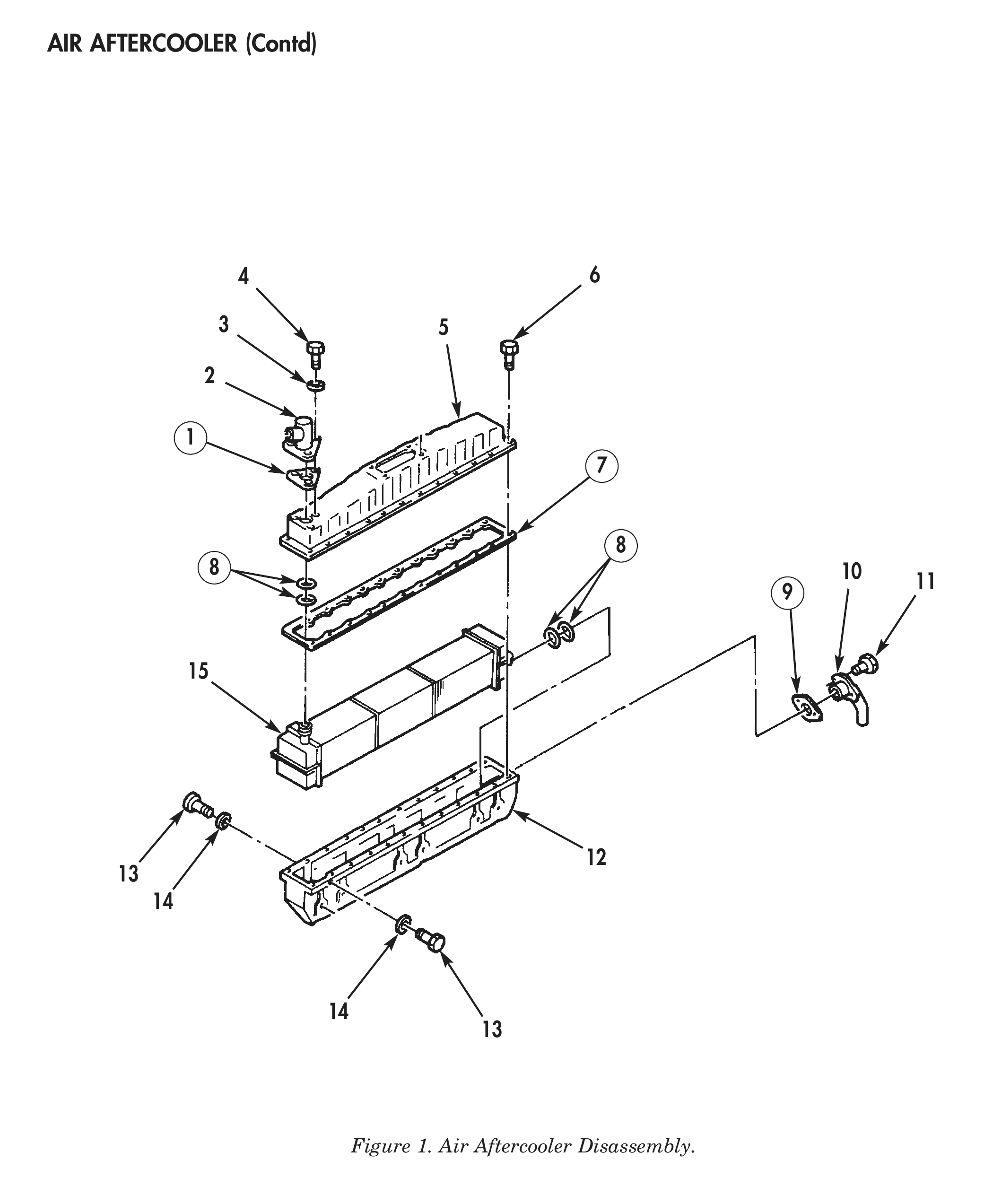 Figure 1. Air Aftercooler Disassembly.