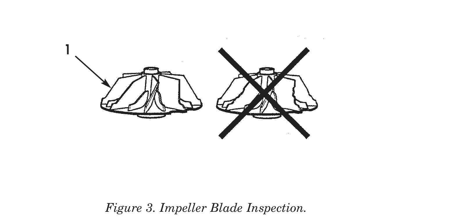Figure 3. Impeller Blade Inspection.