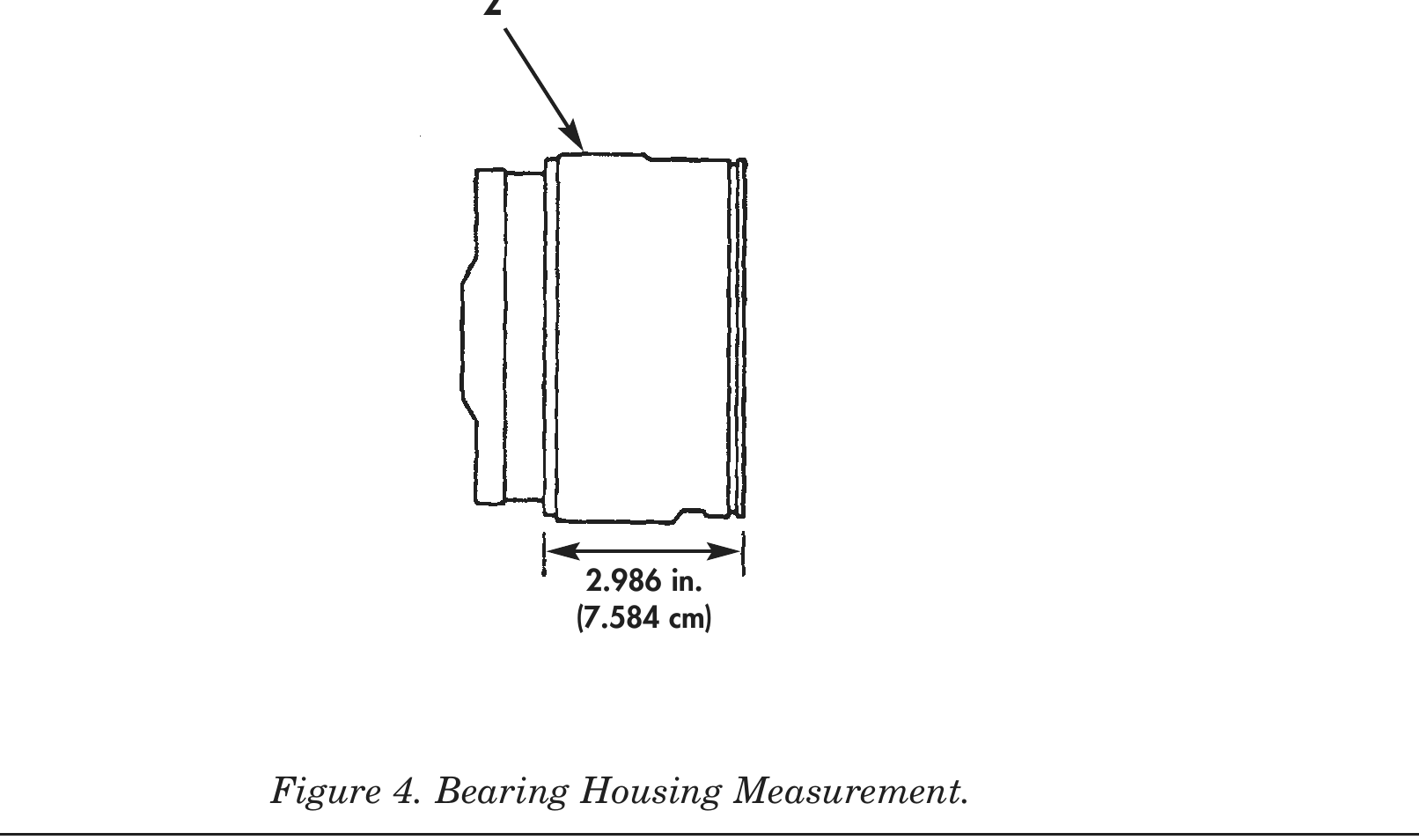 Figure 4. Bearing Housing Measurement.