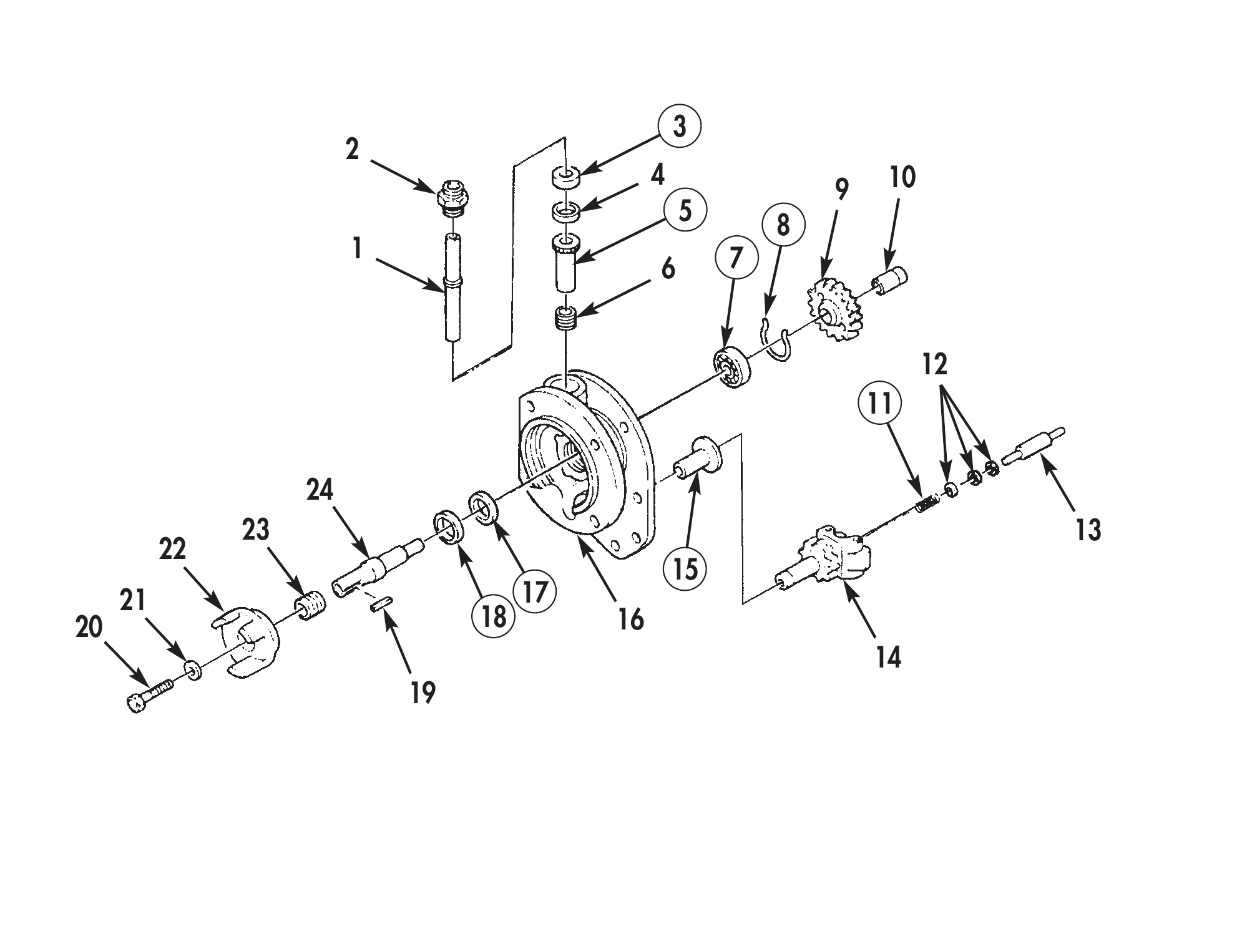 Figure 1. Fuel Pump Front Cover and Governor Disassembly, Cleaning, and Inspection.