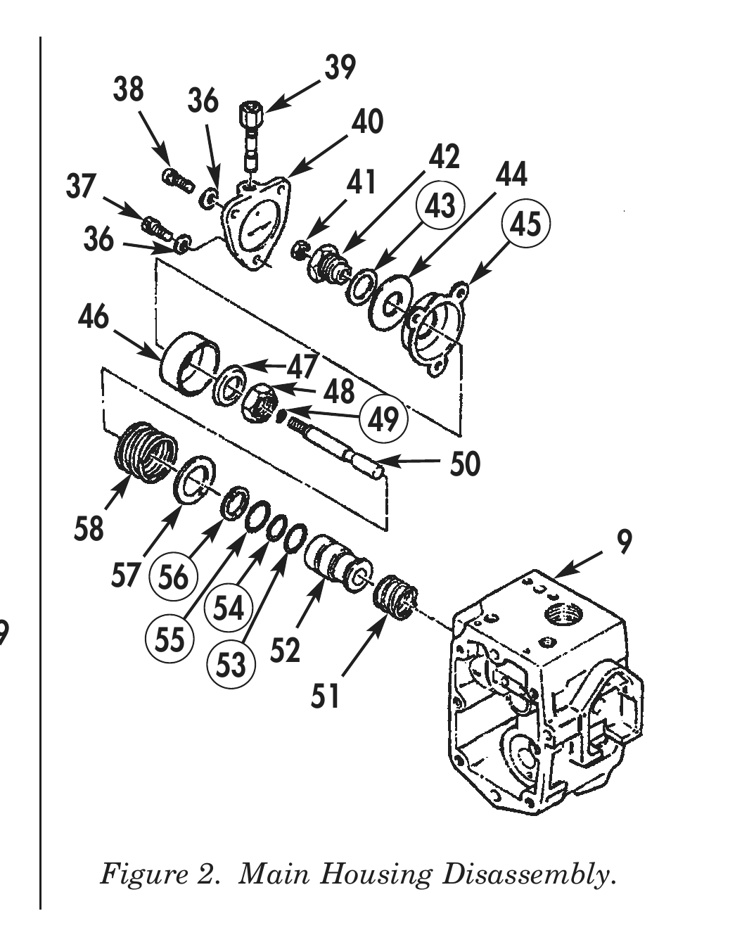 Figure 2. Main Housing Disassembly.