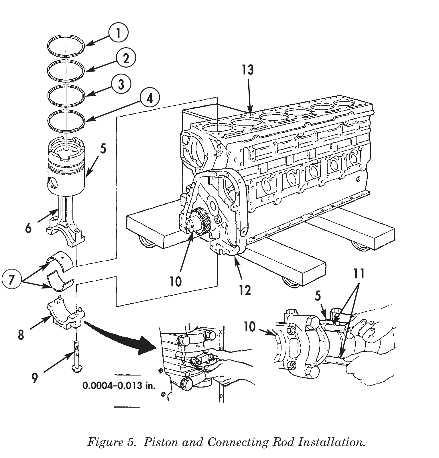 Figure 5. Piston and Connecting Rod Installation.