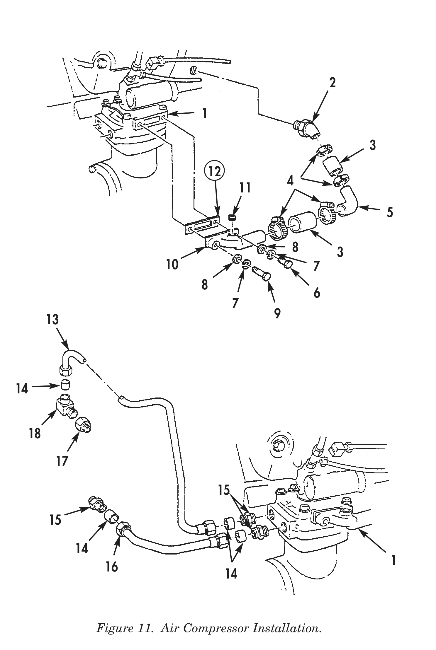 Figure 11. Air Compressor Installation.