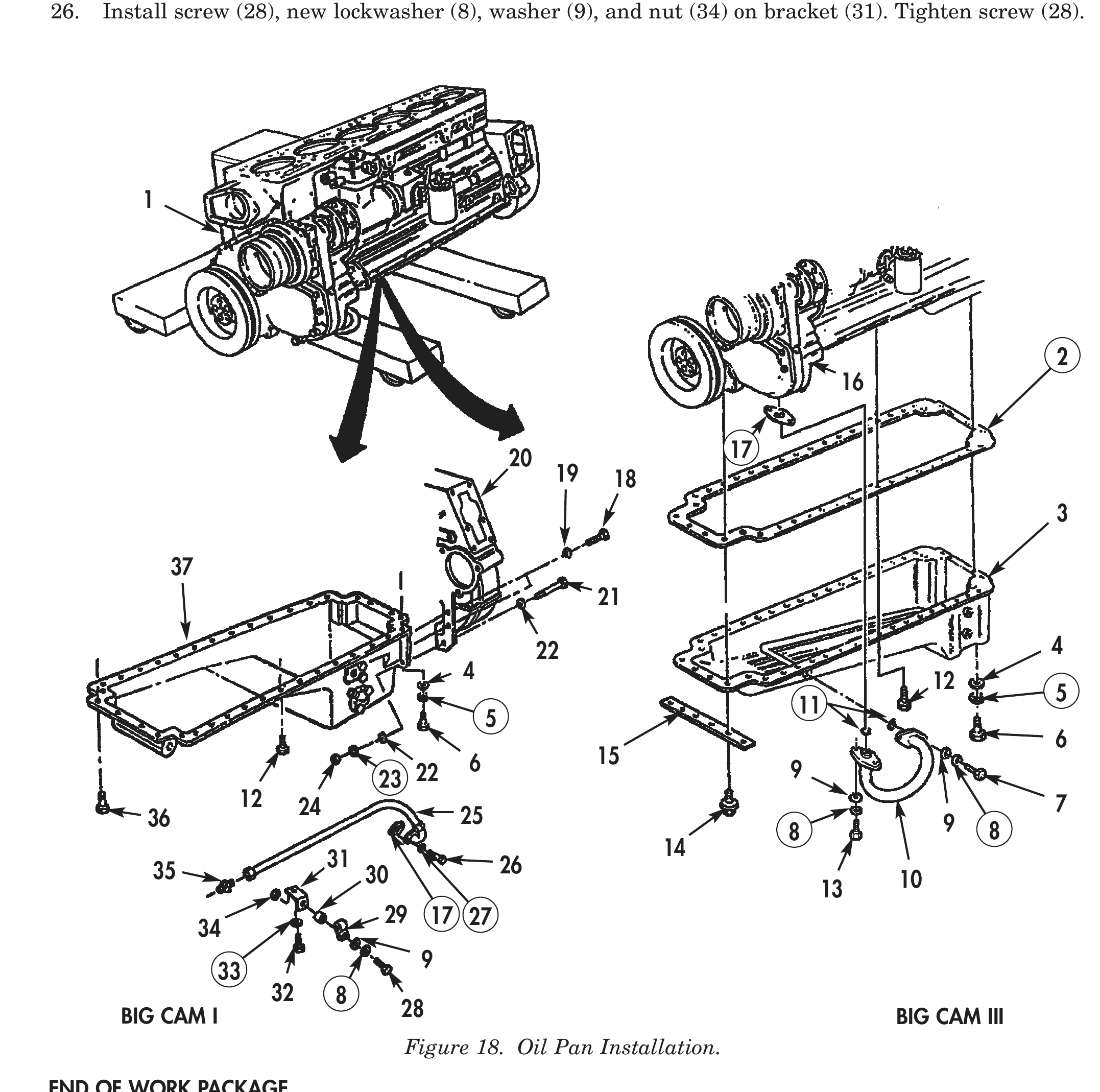 Figure 18. Oil Pan Installation.