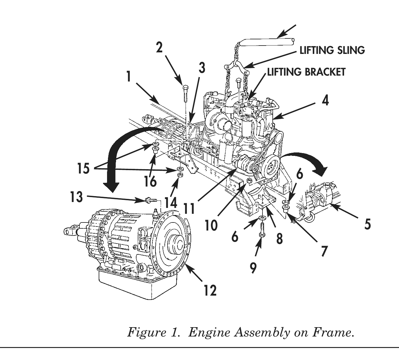 Figure 1. Engine Assembly on Frame.