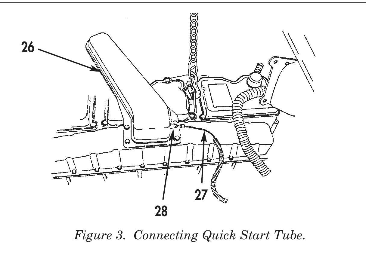 Figure 3. Connecting Quick Start Tube.