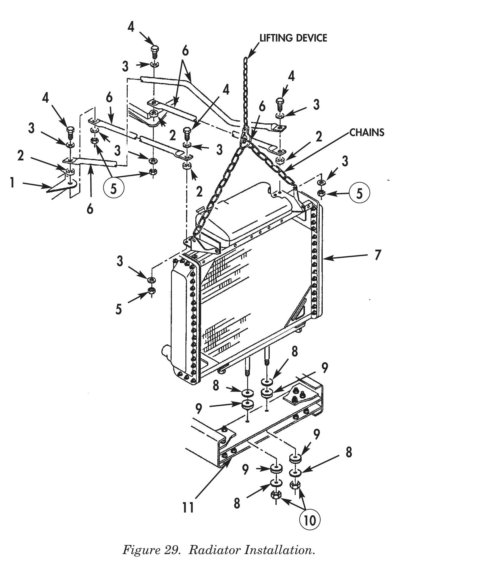 Figure 29. Radiator Installation.