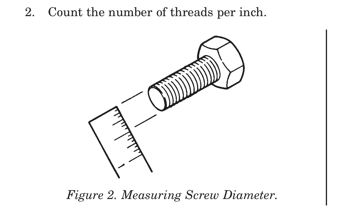 Figure 2. Measuring Screw Diameter.