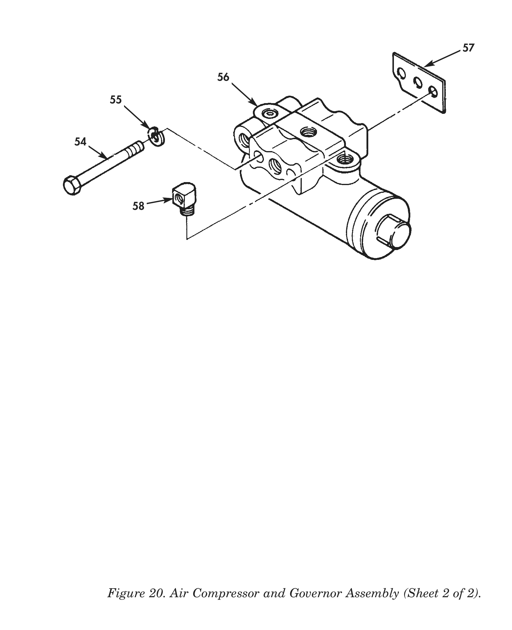 Figure 20. Air Compressor and Governor Assembly (Sheet 2 of 2).